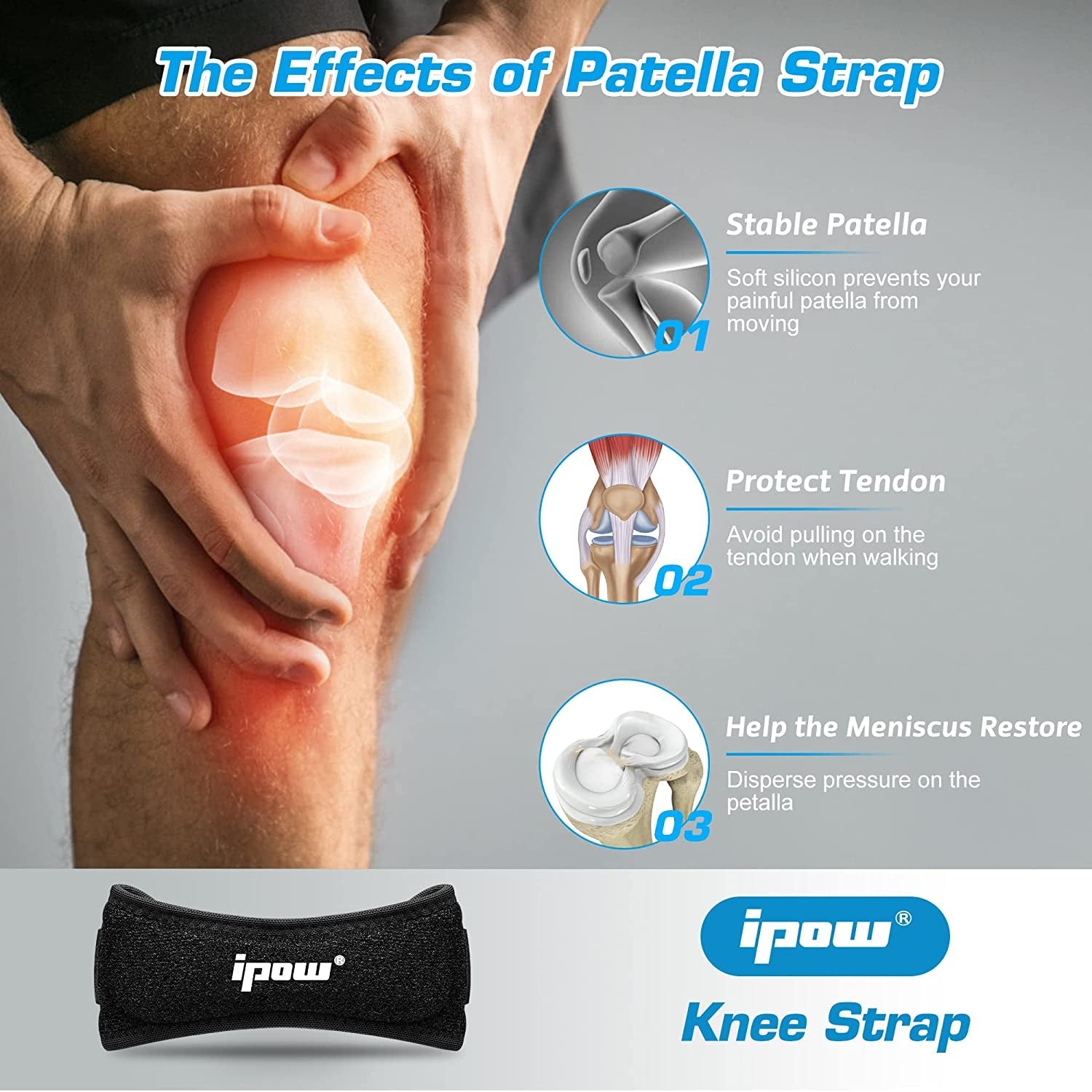 2 - Pack Patella Knee Straps